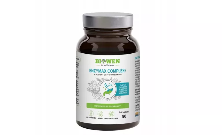 ENZYMAX COMPLEX+ BIOWEN 90 KAPSUŁEK PROBIOTYK ENZYMY TRAWIENIE AMYLAZA