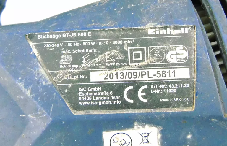 WYRZYNARKA EINHELL BT-JS 800E