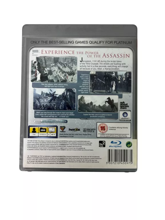 ASSASSIN'S CREED PS3 SONY PLAYSTATION 3