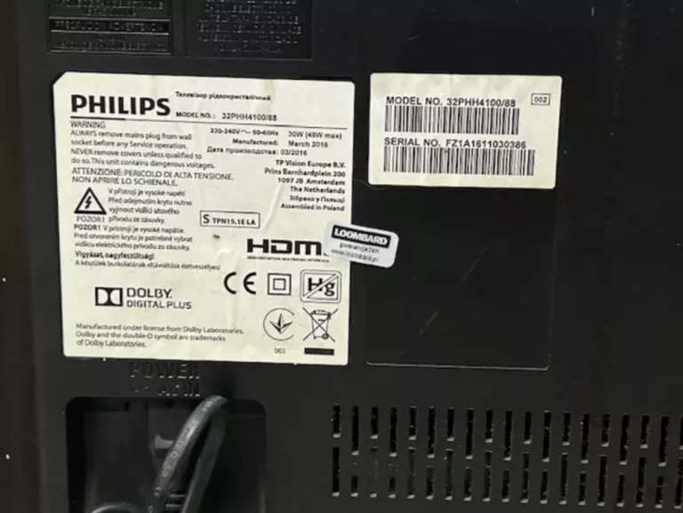 TELEWIZOR PHILIPS 32PHH4100/88 @OPIS