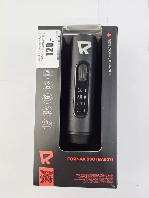 LAMPKA ROWEROWA RADVIK FORNAX 900 BA507
