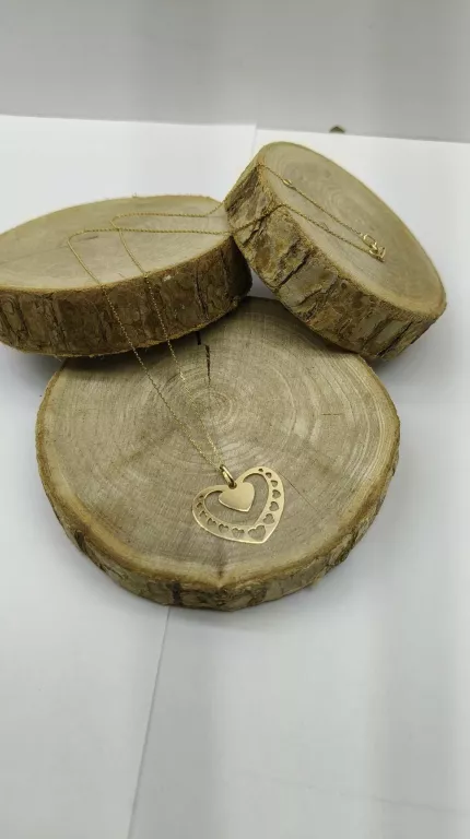 ZŁOTY ŁAŃCUSZEK Z ZAWIESZKĄ (SERCE) 1,7G / P-585 / DŁ-45 CM