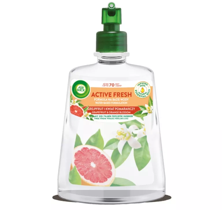 AIR WICK ACTIVE FRESH ODŚWIEŻACZ ZAPAS GREJPFRUT I KWIAT POMARAŃCZY 228ML