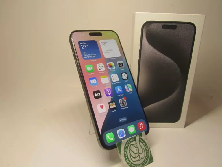 IPHONE 15 PRO MAX 256GB 100% BATERIA ZESTAW
