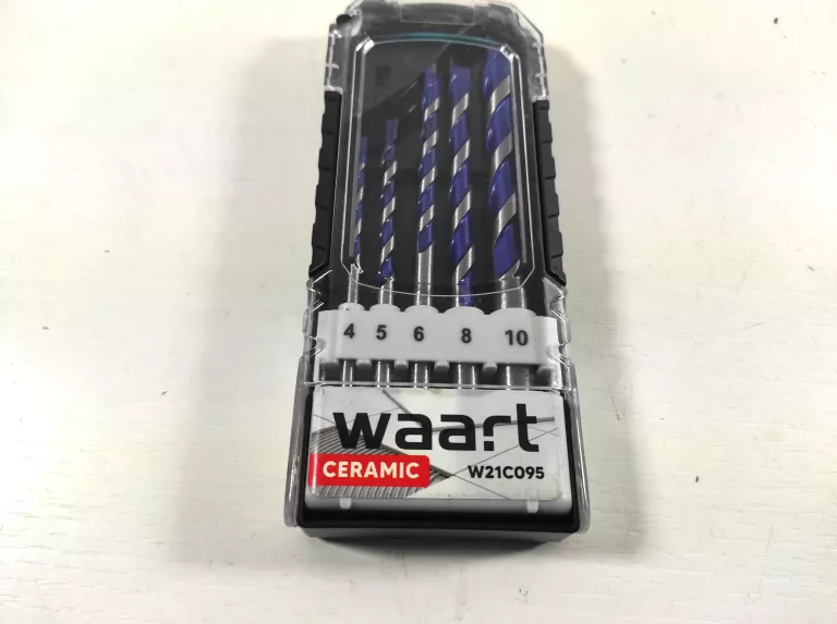 ZESTAW WIERTEŁ WIERTŁA 4,5,6,8,10MM DO CERAMIKI GRESU PŁYTEK 5SZT WAART