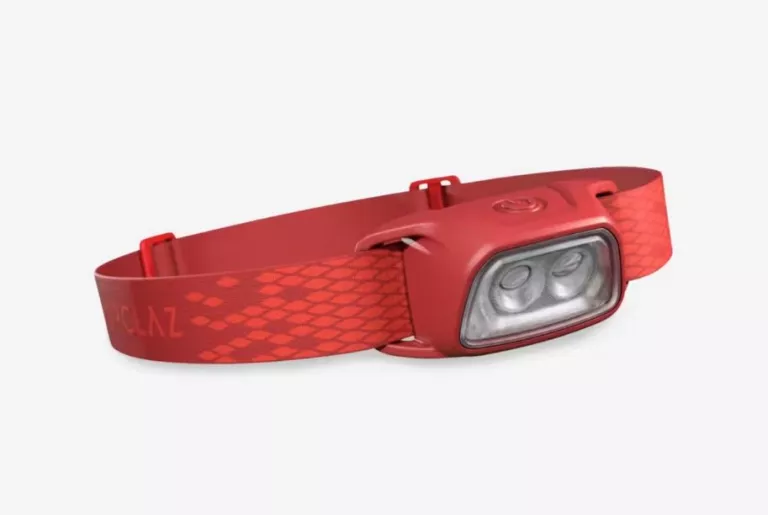 LAMPKA CZOŁÓWKA TREKKINGOWA FORCLAZ HL100 USB - 120 LUMENÓW CZERWONY
