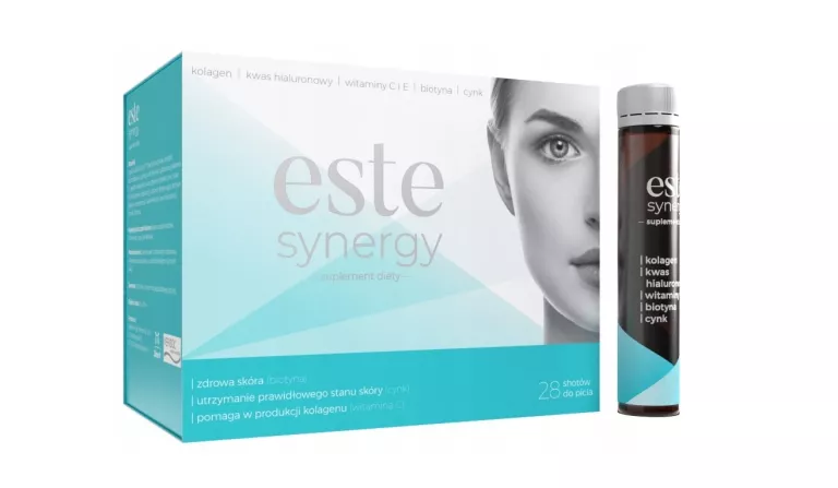 ESTE SYNERGY PŁYN DOUSTNY Z KOLAGENEM NA ZDROWĄ SKÓRĘ 28 SHOTÓW X 25 ML
