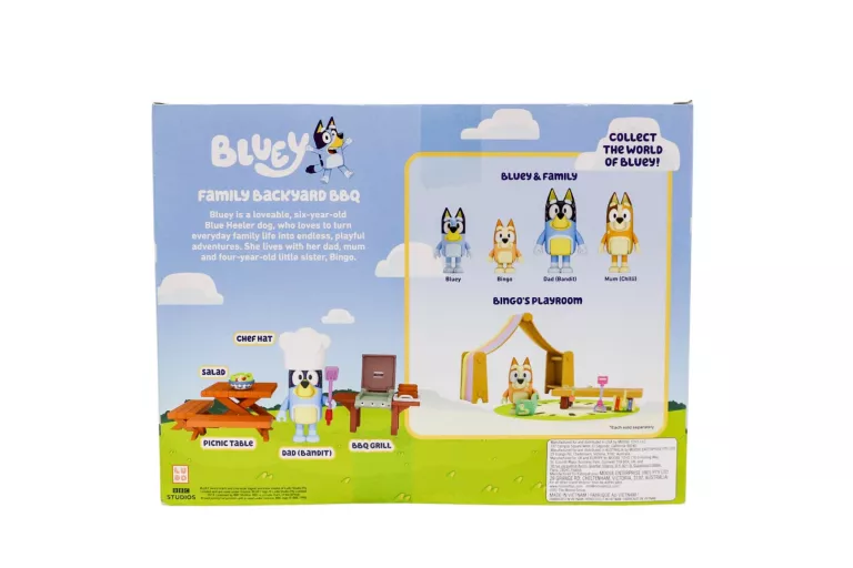 ZESTAW MOOSE TOYS BLUEY FAMILLY BACKYARD BBQ