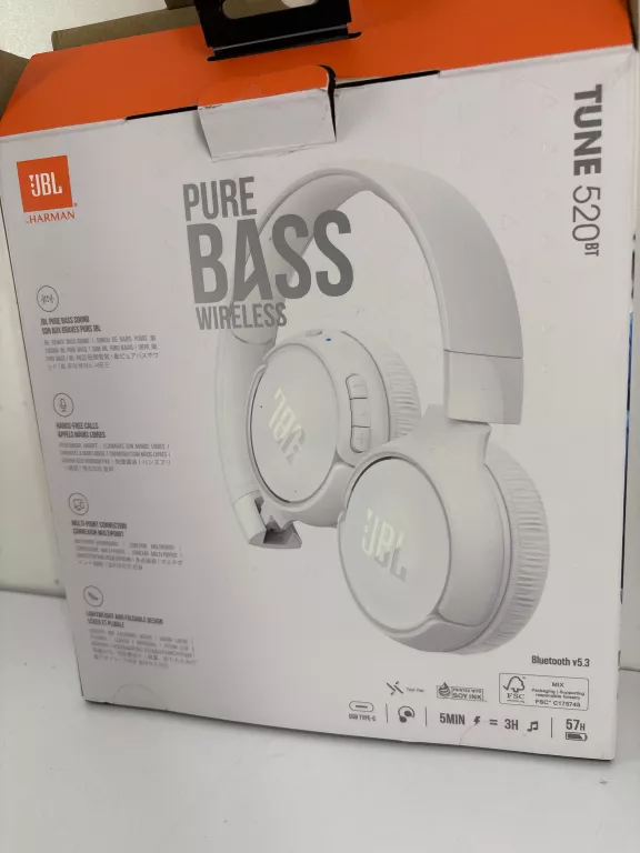 SŁUCHAWKI BEZPRZEWODOWE JBL TUNE 520 BT