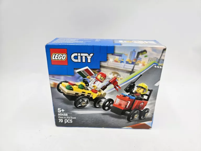 LEGO CITY ZESTAW WYŚCIGÓWEK: PIZZA KONTRA WÓZ STRAŻACKI 60458