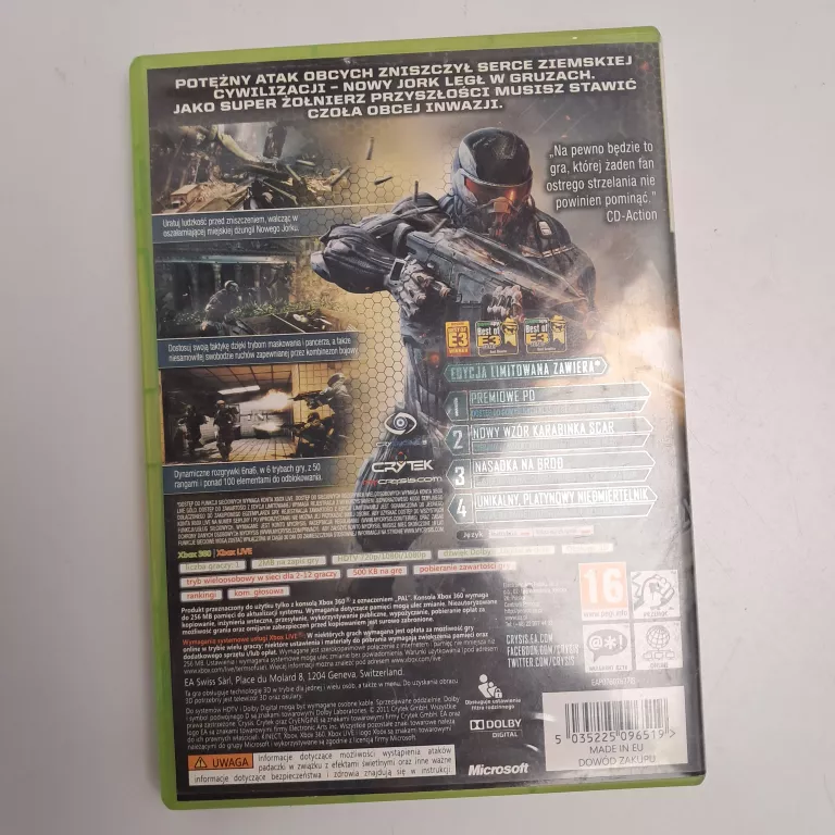 XBOX 360 CRYSIS 2