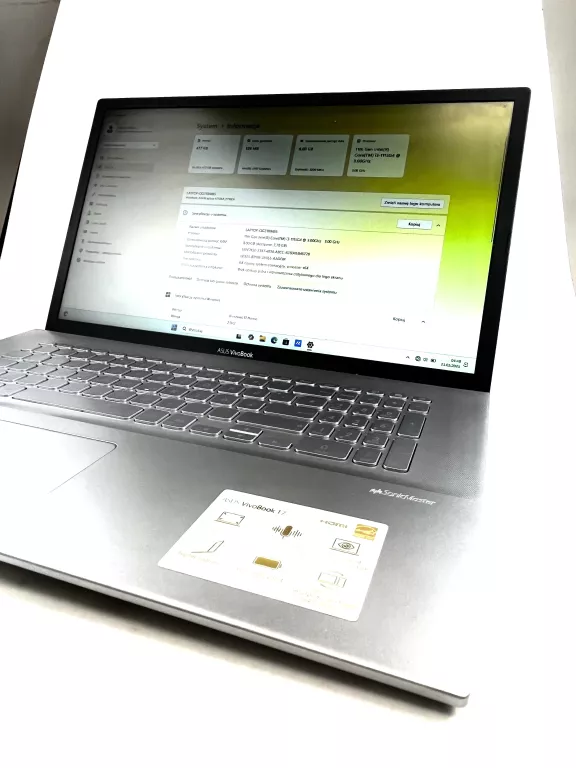 LAPTOP ASUS VIVO BOOK 17 INTEL CORE I3 8/512GB