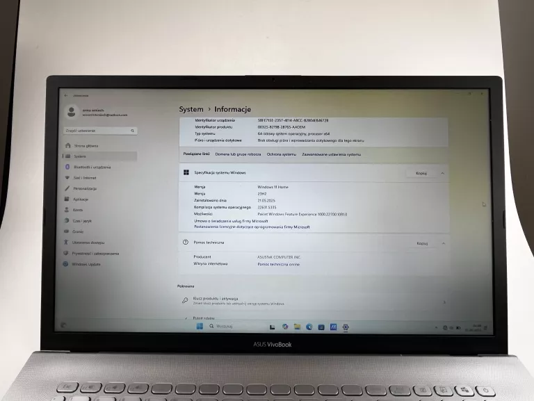 LAPTOP ASUS VIVO BOOK 17 INTEL CORE I3 8/512GB