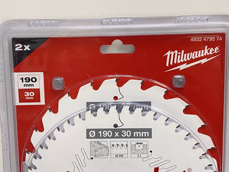 TARCZA PILARSKA DO DREWNA MILWAUKEE 190X30MM 2SZT