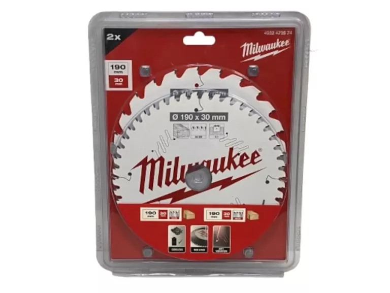 TARCZA PILARSKA DO DREWNA MILWAUKEE 190X30MM 2SZT