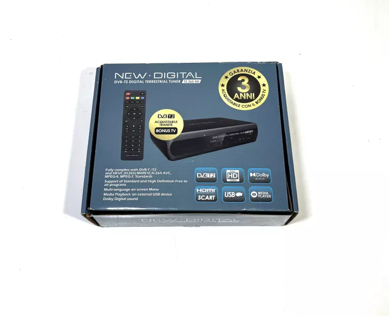 TUNER DVB-T2 NEW DIGITAL T2 265 HD