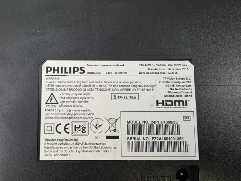 TELEWIZOR PHILIPS 24PHH4000/88