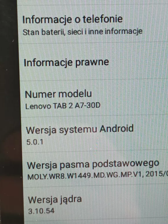 LENOVO TAB 2 A7-30D 8/1 GB ANDR.5