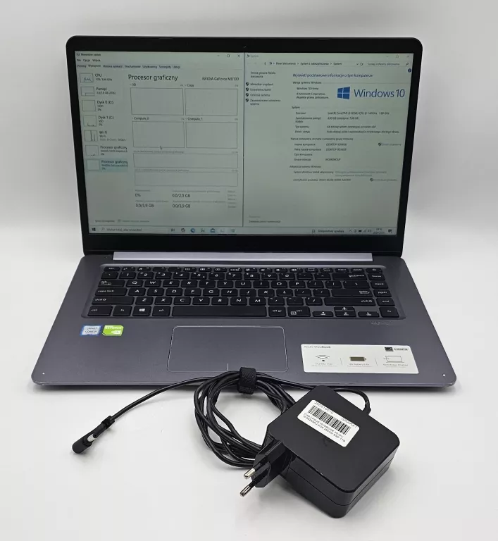 ASUS VIVOBOOK F510UF-EJ524T I5-8250U 8GB 256GB SSD 1TB HDD MX130 WIN10H