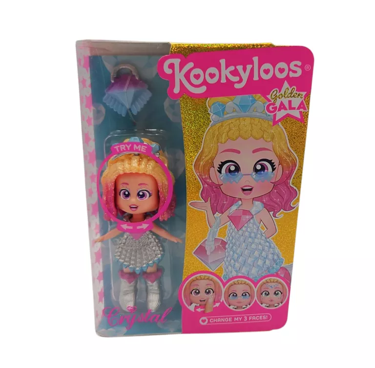 KOOKYLOOS CRYSTAL LALKA GOLDEN GALA LALECZKA AKCESORIA PREZENT DLA DZIECI