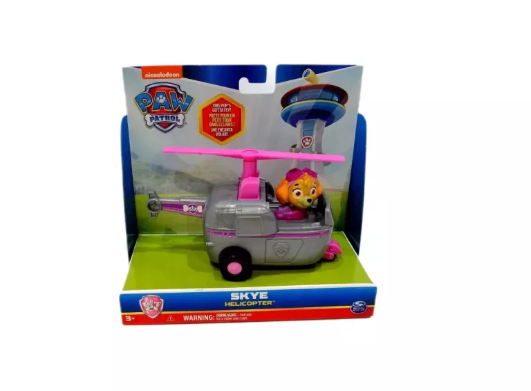 PSI PATROL SKYE Z POJAZDEM HELIKOPTEREM FIGURKA + POJAZD