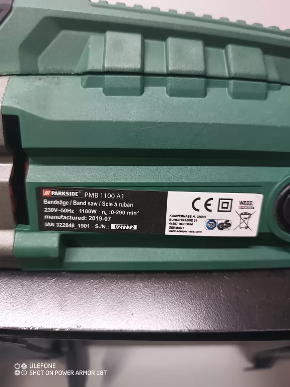 PIŁA PRECINARKA TAŚMOWA PARKSIDE PMB 1100 A1 METAL