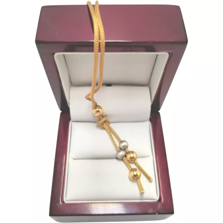 UNIKALNY OKAZAŁY ZŁOTY NASZYJNIK 45CM W.6,9G PRÓBA 585 14K