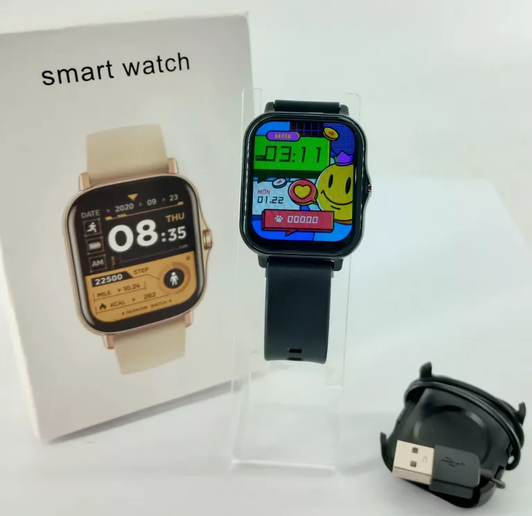 SMARTWATCH BLACK KOMPLET