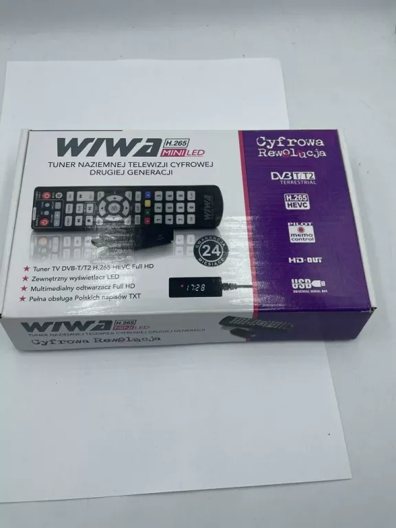 TUNER DEKODER WIWA H.265 HEVC DVBT2 TV NAZIEMNEJ HDMI