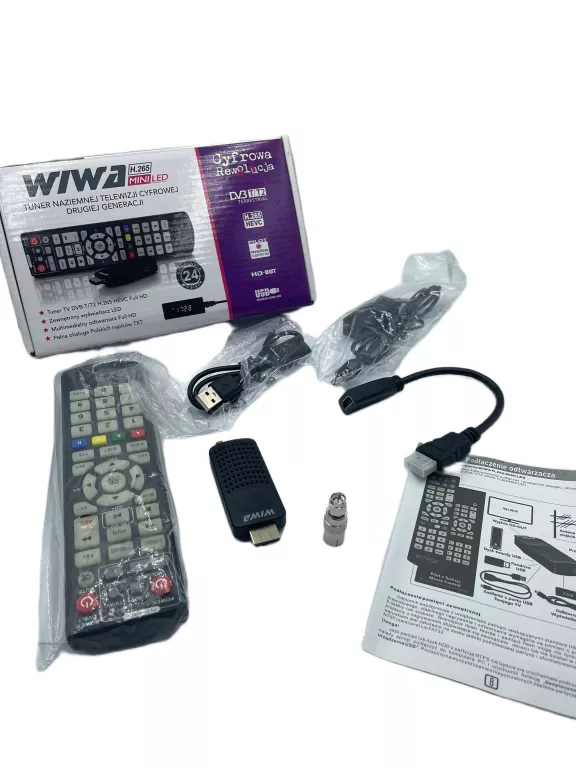 TUNER DEKODER WIWA H.265 HEVC DVBT2 TV NAZIEMNEJ HDMI