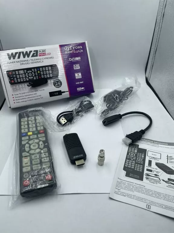 TUNER DEKODER WIWA H.265 HEVC DVBT2 TV NAZIEMNEJ HDMI