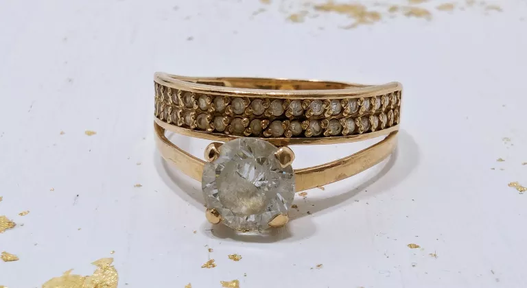 PIERŚCIONKO-OBRĄCZKA 2W1 585 2,16G R14