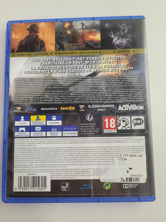 GRA NA PS4 CALL OF DUTY WWII