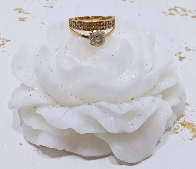 PIERŚCIONKO-OBRĄCZKA 2W1 585 2,16G R14