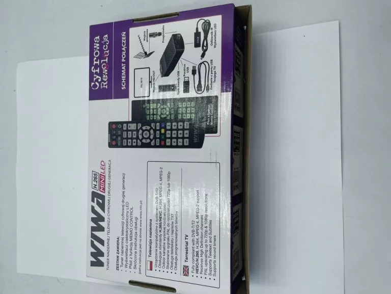 TUNER DEKODER WIWA H.265 HEVC DVBT2 TV NAZIEMNEJ HDMI