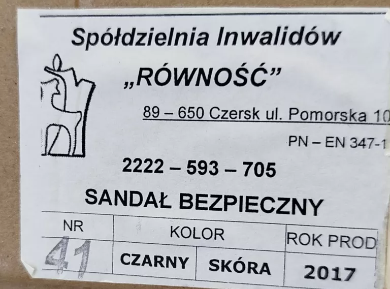 CZERSK OBUWIE ROBOCZE SANDAŁY ROZMIAR 41