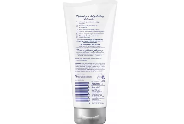 NIVEA Q10 MULTI POWER 5 W 1 UJĘDRNIAJĄCY ANTYCELLULITOWY ŻEL DO CIAŁA 200M