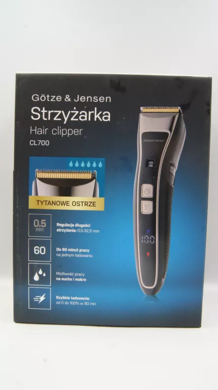 MASZYNKA DO STRZYŻENIA WŁOSÓW GOTZE & JENSEN CL700 KOMPLET JAK NOWA