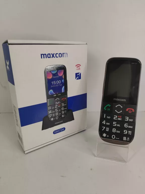 TELEFON KOMÓRKOWY MAXCOM MM724 8 MB / 16 MB CZARNY