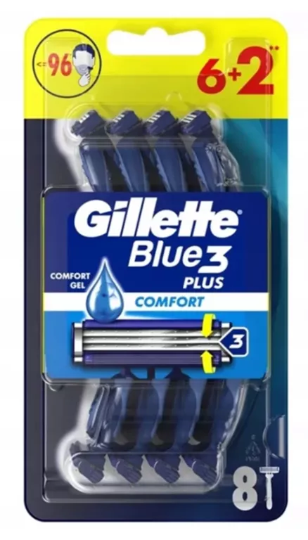 MASZYNKI DO GOLENIA GILLETTE BLUE 3 COMFORT 8 SZT
