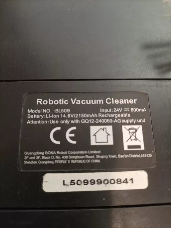 ODKURZACZ ROBOT SPRZĄTAJĄCY BAGOTTE BL509