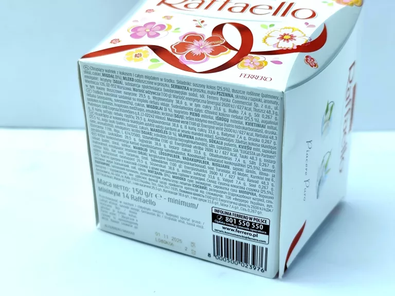 BOMBONIERKA RAFFAELLO FERRERO 150G #IGŁA