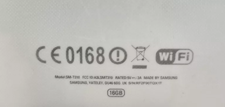 TABLET SAMSUNG GALAXY TAB 3 SM-T310 8" 1,5/16GB BIAŁY