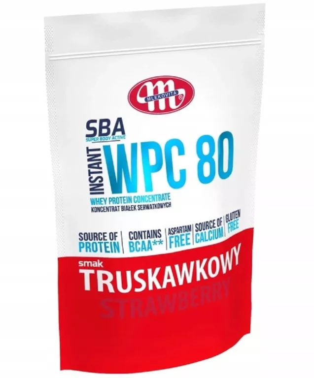 ODŻYWKA BIAŁKOWA KONCENTRAT BIAŁKA WPC MLEKOVITA PROSZEK 700G TRUSKAWKA