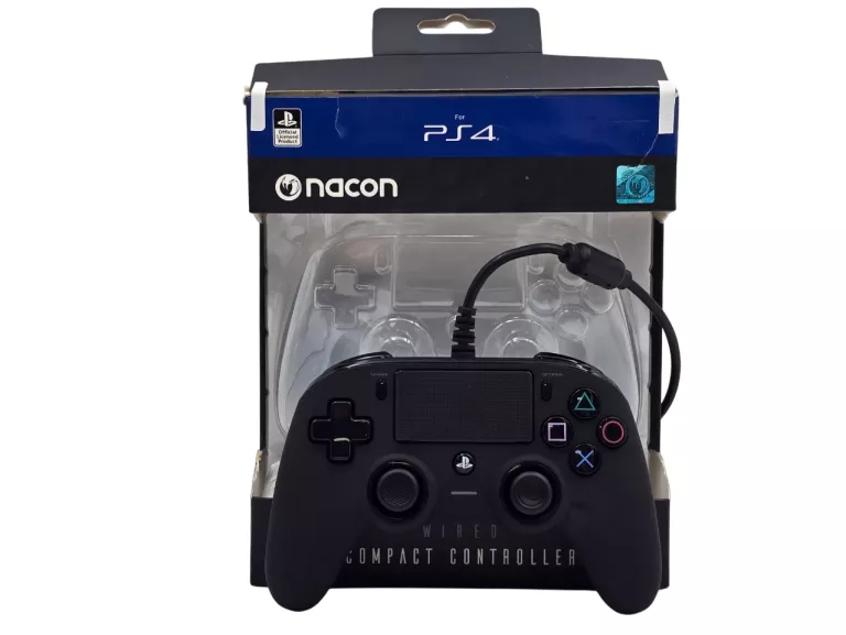 KONTROLER PAD PS4 ZAMIENNIK  NACON SLEH-00470 CZARNY PRZEWODOWY - JAK NOWY