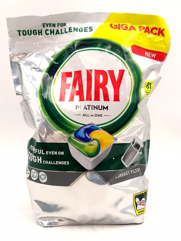 FAIRY PLATINUM ALL IN ONE KAPSUŁKI DO ZMYWARKI CYTRYNA 81 SZT.