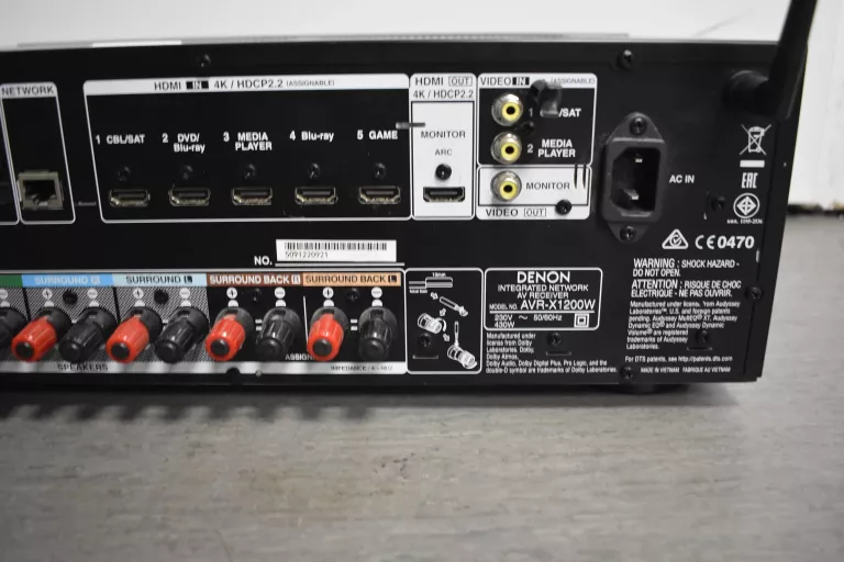 AMPLITUNER 7.2 DENON AVR-X1200W WIFI BLUETOOTH MIKROFON USB SPOTIFY 7X145W