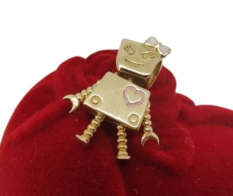 UROCZA ZŁOTA ZAWIESZKA - CHARMS - DZIEWCZYNKA ROBOT LUDZIK P.585 2,68G