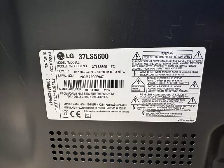 TELEWIZOR LG 37LS5600 LCD LED 37" HDMI USB + PILOT
