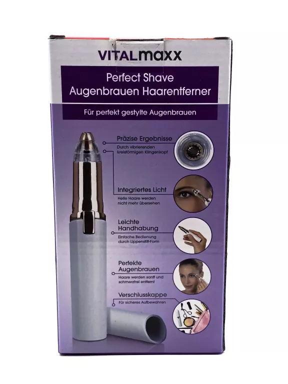 URZĄDZENIE DO USUWANIA BRWI VITALMAXX BIAŁE KOMPLET